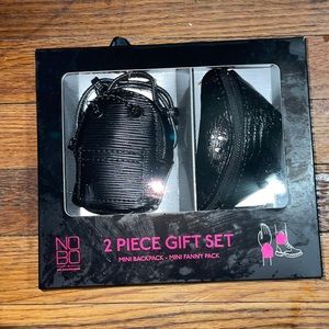 Mini backpack and mini Fanny pack all black